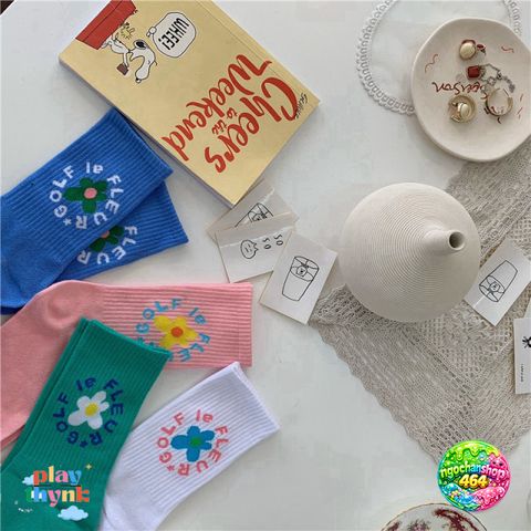 Vớ Nữ Họa Tiết Hoa Tươi, Thiết Kế Xinh Xắn - Vớ Hàn Quốc Dành Cho Học Sinh, Phong Cách Thời Trang Mới Nhất