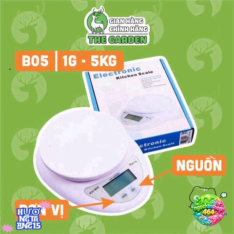 Cân điện tử Greenbar CH305 - Cân tiểu ly thông minh với chức năng Timer, độ chính xác 1g-5kg, thiết kế sang trọng cho bếp nhỏ