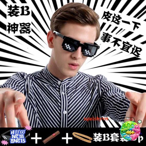 Kính Mắt Thuglife MINECRAFT 6 Chấm - Kính Đa Sắc Thời Trang Dành Cho Fan Game 8bit - Phong Cách Cực Chất