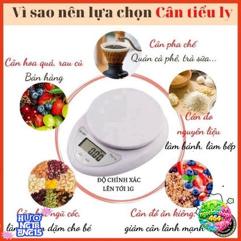 Cân Điện Tử Mini Định Lượng 1-5kg Cao Cấp - Dụng Cụ Làm Bánh Tiện Lợi, Nhẹ, Chính Xác Cho Người Đam Mê Nấu Nướng