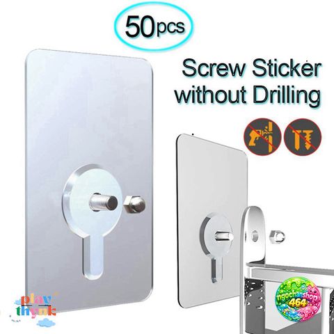 Ốc Vít Gpro Cao Cấp - Bộ 50 Dụng Cụ Không Cần Khoan, Chịu Nhiệt, Dùng Trong Nhà Tốt Nhất cho Công Trình và Nội Thất