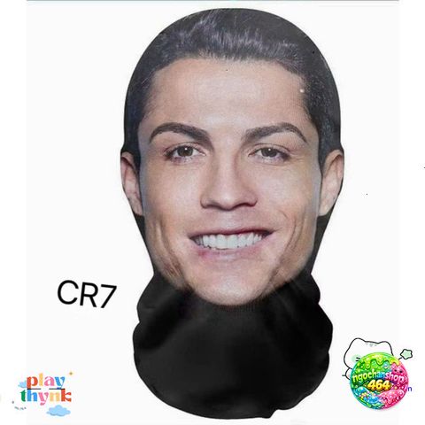 Mũ Lưới Co Giãn CR7 - Mặt Nạ Cosplay Ronaldo Messi Kín Đầu Thời Trang - Phụ Kiện Độc Đáo Dành Cho Fan Thể Thao