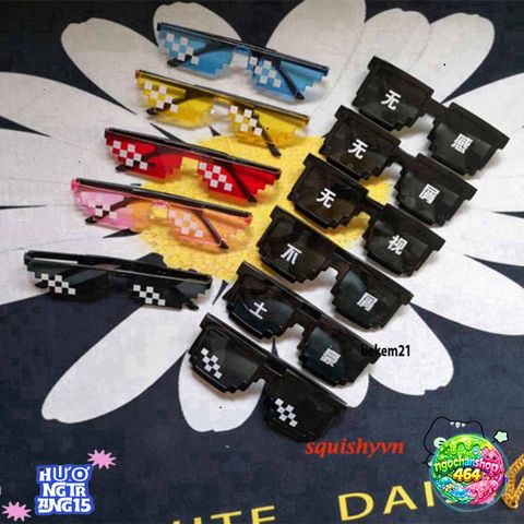 Kính Thug Life Mosaic Hip Hop - Kính Mắt UV400 Độc Đáo Dành Cho Nam Nữ Phong Cách Streetwear