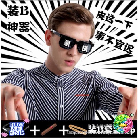 Kính Thug Life Mosaic Hip Hop - Kính Mắt UV400 Độc Đáo Dành Cho Nam Nữ Phong Cách Streetwear