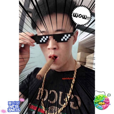 Kính Thug Life Mosaic Hip Hop - Kính Mắt UV400 Độc Đáo Dành Cho Nam Nữ Phong Cách Streetwear