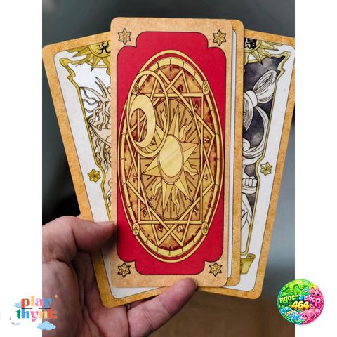 Bài Tarot Clow & Sakura Cổ Điển - Bộ 56+3 Thẻ Anime Manga Độc Đáo, Hộp 2 Lớp Dày, Quà Tặng Fan Thích Fandom Nhật Bản