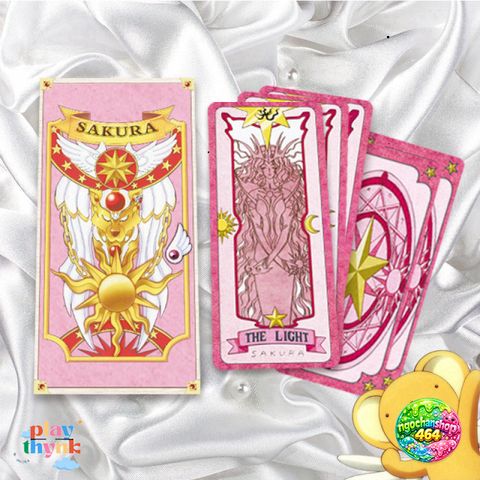 Bài Tarot Clow & Sakura Cổ Điển - Bộ 56+3 Thẻ Anime Manga Độc Đáo, Hộp 2 Lớp Dày, Quà Tặng Fan Thích Fandom Nhật Bản