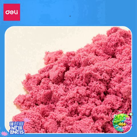 Bộ Chơi Xô Cát Động Lực Deli 500g với 6 Khuôn - Đồ Chơi Sáng Tạo Cho Trẻ Em Từ 3 Tuổi - Màu Xanh, Hồng, Vàng