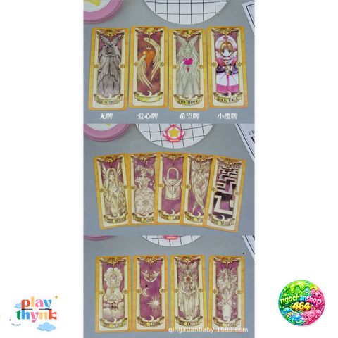 Thẻ Bài Tarot Clear Card Clow - Pha Lê Sakura Thủ Lãnh Đỏ - Quà Tặng Dành Cho Fan Anime và Manga