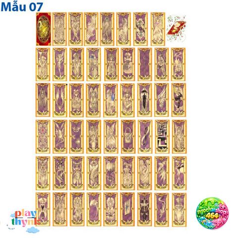 Bộ 54 Sticker Sakura Clow - Hình Dán Trang Trí Chất Lượng Cao, An Toàn, Hoàn Hảo Cho Fan Manga Anime