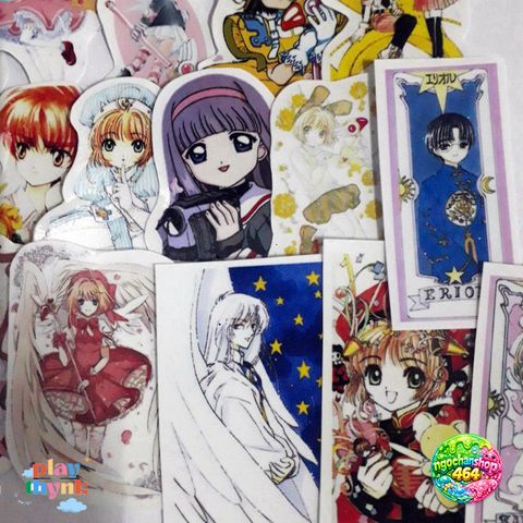 Bộ 54 Sticker Sakura Clow - Hình Dán Trang Trí Chất Lượng Cao, An Toàn, Hoàn Hảo Cho Fan Manga Anime