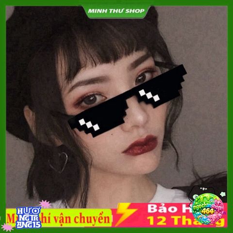Kính Thug Life 6 Chấm Nhiều Màu - Kính Mắt Minecraft Phong Cách Độc Đáo Cho Game Thủ