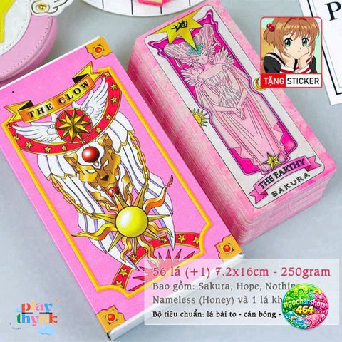 Bộ Bài Thủ Lĩnh Thẻ Bài Sakura Clow Classic 56 Lá - Vintage Manga Tarot Size 7.2x16cm - Quà Tặng Cho Fan Anime