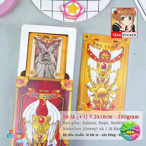 Bộ Bài Thủ Lĩnh Thẻ Bài Sakura Clow Classic 56 Lá - Vintage Manga Tarot Size 7.2x16cm - Quà Tặng Cho Fan Anime
