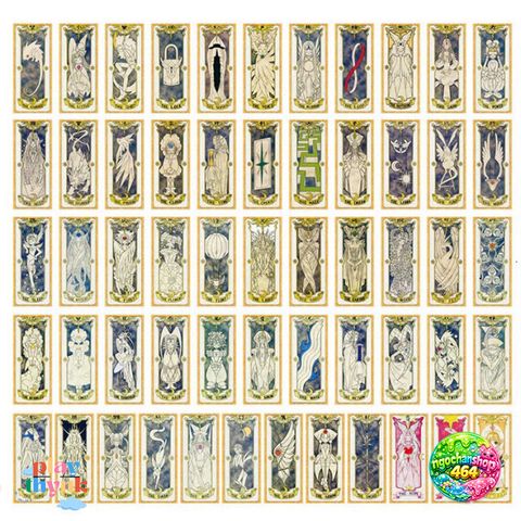 Bộ Bài Thủ Lĩnh Thẻ Bài Sakura Clow Classic 56 Lá - Vintage Manga Tarot Size 7.2x16cm - Quà Tặng Cho Fan Anime