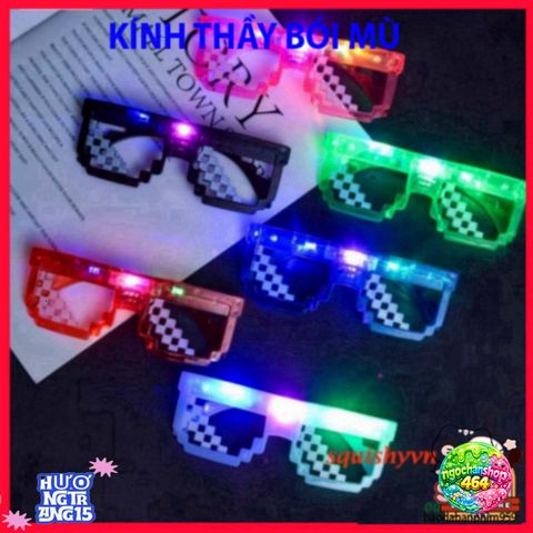 Kính Phát Sáng Thuglife LED Độc Đáo - Phụ Kiện Thời Trang Dự Tiệc 3/6 Chấm, Nổi Bật Tại Mọi Sự Kiện