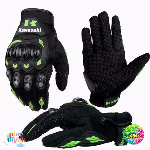 Găng Tay Thể Thao Gù Dài PUBG Kawasaki - Găng Tay Chống Nước Chất Liệu Thun, Phù Hợp Đi Motor và Phượt