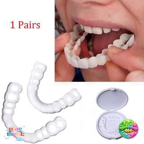 Răng Giả Silicone Trắng Sáng Đẹp - Bộ Bọc Răng Đa Dụng Cho Nụ Cười Xinh Xắn, Phù Hợp Người Lớn