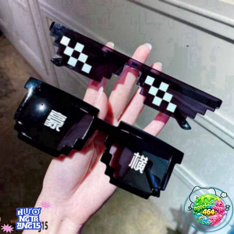 Kính Mắt Thug Life Phong Cách Minecraft - Kính Chắn Bụi Đa Dạng Màu Sắc Cho Nam Nữ, Phụ Kiện Thời Trang Chất Lượng Cao