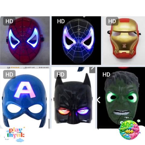 Mặt Nạ Siêu Nhân Phát Sáng Avengers - Khẩu Trang LED Đa Màu Thích Hợp Cho Trẻ Em Và Người Lớn - Quà Tặng Độc Đáo