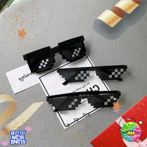 Kính Mắt Mát 8bit Robotic Thug Life Đen - Kính Chống Nắng UV400 Phong Cách Nam Nóng Mùa Hè, Quà Tặng Độc Đáo