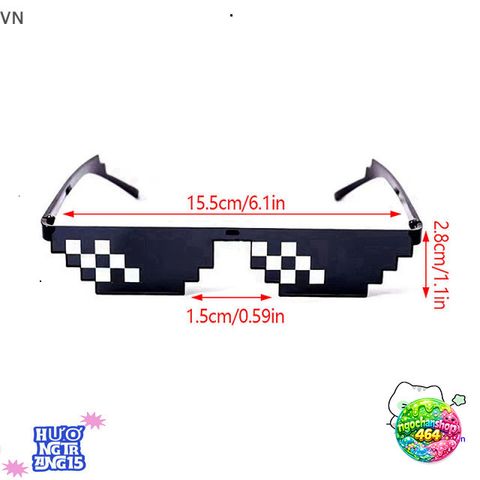 Kính Mát Pixel Thug Life - Kính Râm Thiết Kế Độc Đáo Cho Game Thủ, Phong Cách Retro Thời Trang
