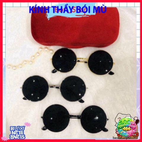 Kính Mát Tròn Gọng Kim Loại Đen Vàng Thời Trang Cho Nam - Phong Cách Trẻ Trung, Chống Ánh Sáng Mạnh, Đa Dạng Màu Sắc