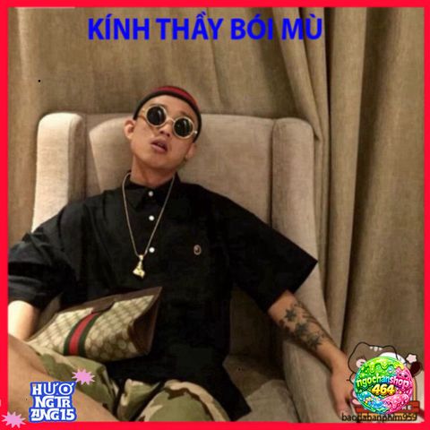 Kính Mát Tròn Gọng Kim Loại Đen Vàng Thời Trang Cho Nam - Phong Cách Trẻ Trung, Chống Ánh Sáng Mạnh, Đa Dạng Màu Sắc