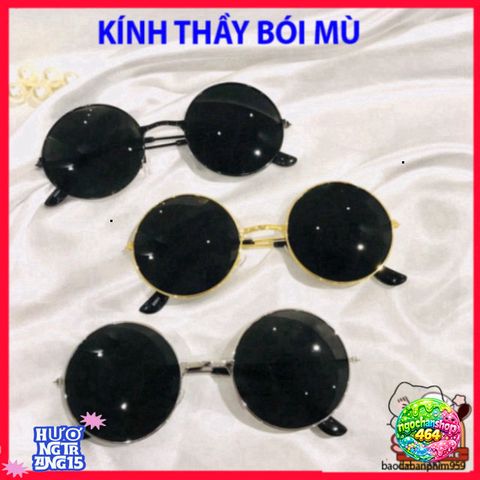 Kính Mát Tròn Gọng Kim Loại Đen Vàng Thời Trang Cho Nam - Phong Cách Trẻ Trung, Chống Ánh Sáng Mạnh, Đa Dạng Màu Sắc
