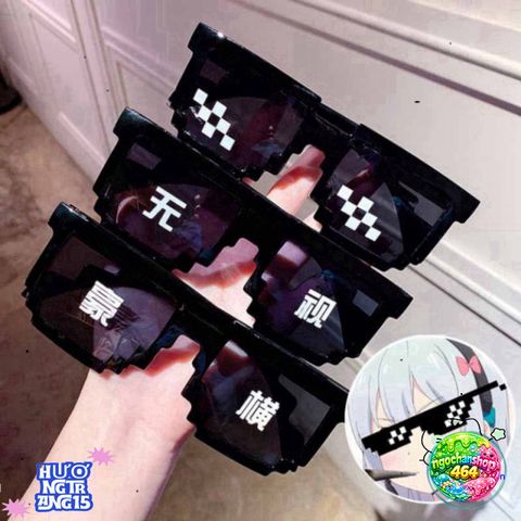 Kính Mát Thug Life Mosaic Dày Phong Cách Hip Hop Cho Nam Nữ - Kính Chống UV400 Thời Trang Dành Cho Người Lớn