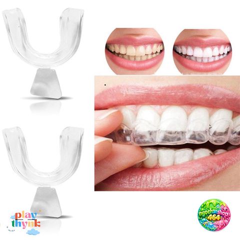 Khay Miệng Silicone Chống Mòn Răng Nghiêng - 2 Miếng Bảo Vệ Răng Khi Ngủ, Chất Liệu EVA, Tiện Lợi Cho Chăm Sóc Răng Miệng