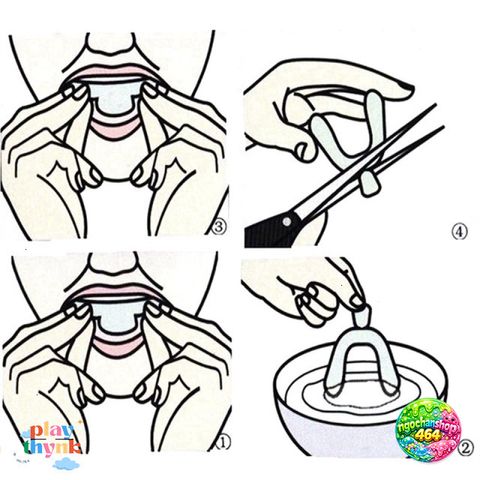 Khay Miệng Silicone Chống Mòn Răng Nghiêng - 2 Miếng Bảo Vệ Răng Khi Ngủ, Chất Liệu EVA, Tiện Lợi Cho Chăm Sóc Răng Miệng