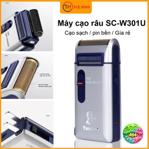 Máy Cạo Râu Yandou SC312 Mini Sạc Nhanh, Lưỡi Dao Thép Không Gỉ, Bảo Hành 12 Tháng - Tiện Lợi Cho Đàn Ông