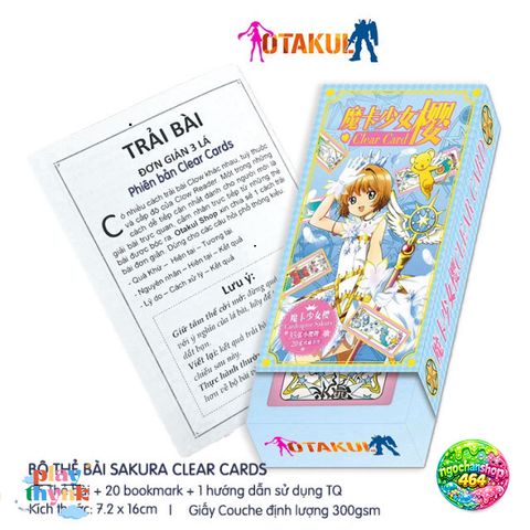 Bộ Bài Tarot Sakura Clear Card - Khám Phá Thế Giới Phép Thuật Cùng Sakura - 45 Lá Bài Gợi Nhớ Tuổi Thơ Anime Kỳ Diệu