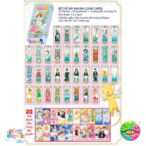 Bộ Bài Tarot Sakura Clear Card - Khám Phá Thế Giới Phép Thuật Cùng Sakura - 45 Lá Bài Gợi Nhớ Tuổi Thơ Anime Kỳ Diệu