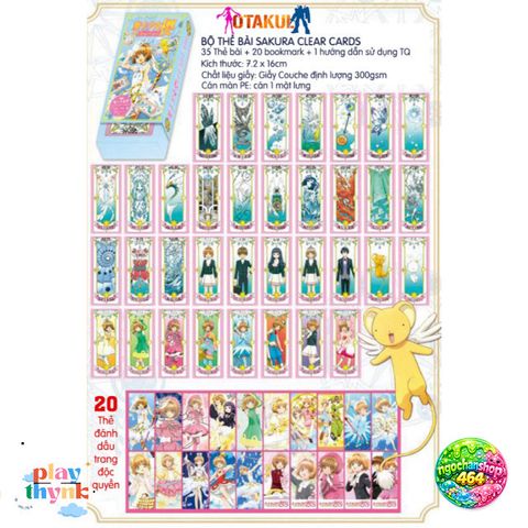 Bộ Bài Tarot Sakura Clear Card - Khám Phá Thế Giới Phép Thuật Cùng Sakura - 45 Lá Bài Gợi Nhớ Tuổi Thơ Anime Kỳ Diệu