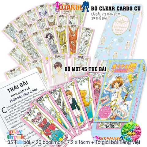 Bộ Bài Tarot Sakura Clear Card - Khám Phá Thế Giới Phép Thuật Cùng Sakura - 45 Lá Bài Gợi Nhớ Tuổi Thơ Anime Kỳ Diệu