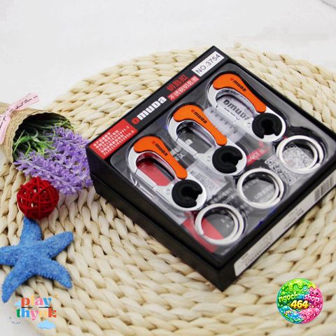 Khóa Cầm Móc 3 Khóa OMUDA 3754 - Thiết Kế Độc Đáo, Màu Xanh Dương, Phù Hợp Cho Ô Tô, Xe Máy, Quà Tặng Ý Nghĩa