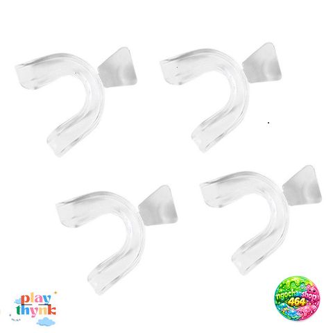 Khay Làm Trắng Răng Nhựa Silicone 4 Mảnh Bền, Mềm Dễ Sử Dụng - Bộ Dụng Cụ Chăm Sóc Răng Miệng Tại Nhà