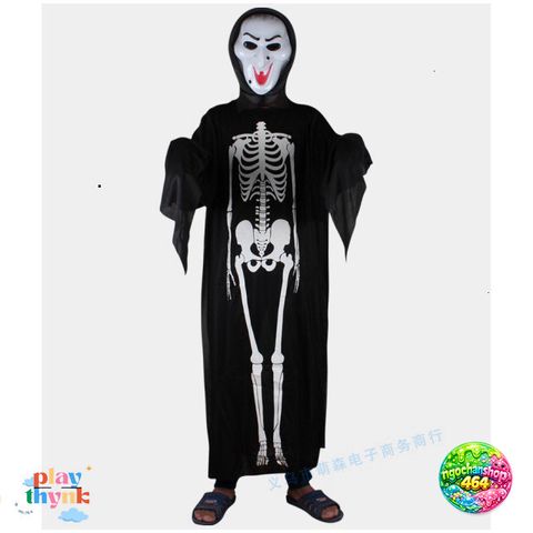Bộ Hóa Trang Halloween Mặt Nạ Áo Ma Xương JKZ21 - Set Đồ Hóa Trang Cho Nam Nữ, Kiểu Dáng Độc Đáo, Chất Liệu Bền Chắc