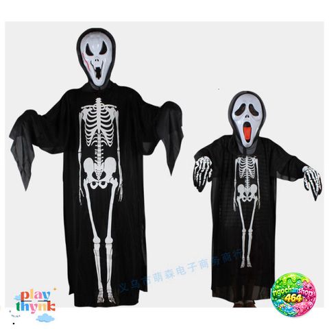 Bộ Hóa Trang Halloween Mặt Nạ Áo Ma Xương JKZ21 - Set Đồ Hóa Trang Cho Nam Nữ, Kiểu Dáng Độc Đáo, Chất Liệu Bền Chắc