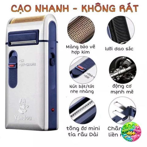 Máy Cạo Râu Cao Cấp YanDou & Máy Tỉa Lông Mũi KonKa - An Toàn, Tiện Lợi, Thiết Kế Nhỏ Gọn, Phụ Kiện Chăm Sóc Cá Nhân