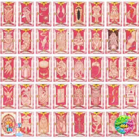 Bộ 56 Sticker Sakura Clow Cards Dễ Dán - Thiết Kế Mô Phỏng Lá Bài Hồng Đáng Yêu cho Fan Anime và Quà Tặng