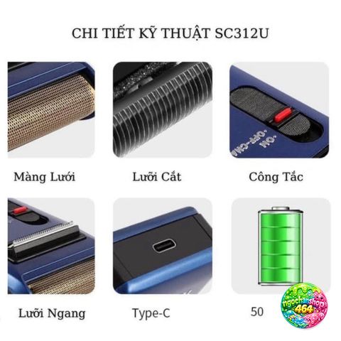 Máy Cạo Râu Yandou SCW 301U - Thiết Kế Nhỏ Gọn, Cạo Sát Mềm Mại, Pin Sạc 45 Phút, Quà Tặng Thích Hợp Cho Nam