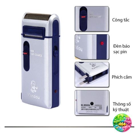 Máy Cạo Râu Yandou SC-W310U 2025 - Cạo Sắc Bén, Thiết Kế Nhỏ Gọn, Siêu Bền, Quà Tặng Ý Nghĩa cho Nam
