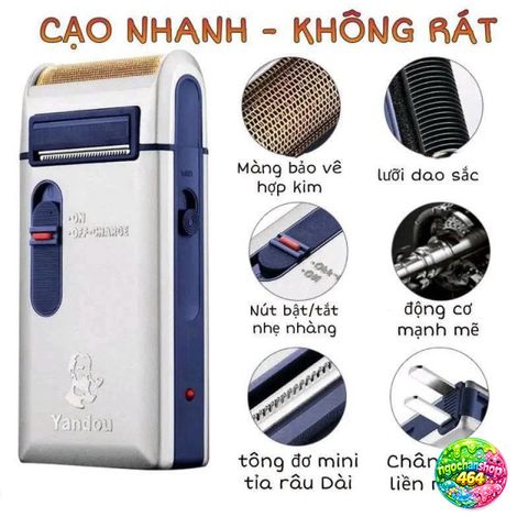 Máy Cạo Râu Cao Cấp YanDou + Máy Tỉa Lông Mũi Mini UNKA - An Toàn, Tiện Lợi, Tiết Kiệm Thời Gian - Bộ Sản Phẩm Chăm Sóc Cá Nhân 2 Trong 1