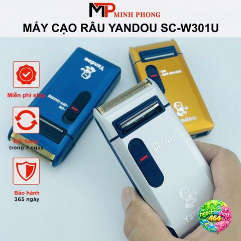 Máy Cạo Râu 2 Trong 1 YANDOU SC-W301U - Lưỡi Dao Sắc Bén, Sạc Siêu Nhanh, Bảo Hành 12 Tháng, Tiện Lợi Cho Nam
