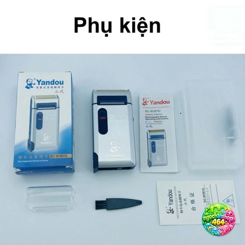 Máy Cạo Râu 2 Trong 1 YANDOU SC-W301U - Lưỡi Dao Sắc Bén, Sạc Siêu Nhanh, Bảo Hành 12 Tháng, Tiện Lợi Cho Nam