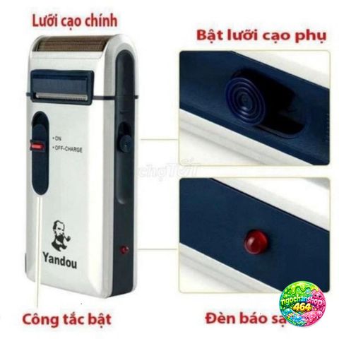 Máy Cạo Râu Yandou Mạnh 301U SCW - Cạo Nhanh, Không Rát, Chống Ồn, Bền Bỉ, Quà Tặng Sang Trọng, Công Suất 3W