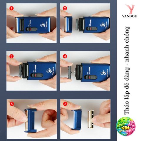Máy Cạo Râu Dùng Pin Yandou SC312 - Thiết Kế Sang Trọng, Lưỡi Cạo Chống Xước, Sạc USB Tiện Lợi, Quà Tặng Ý Nghĩa Cho Đàn Ông